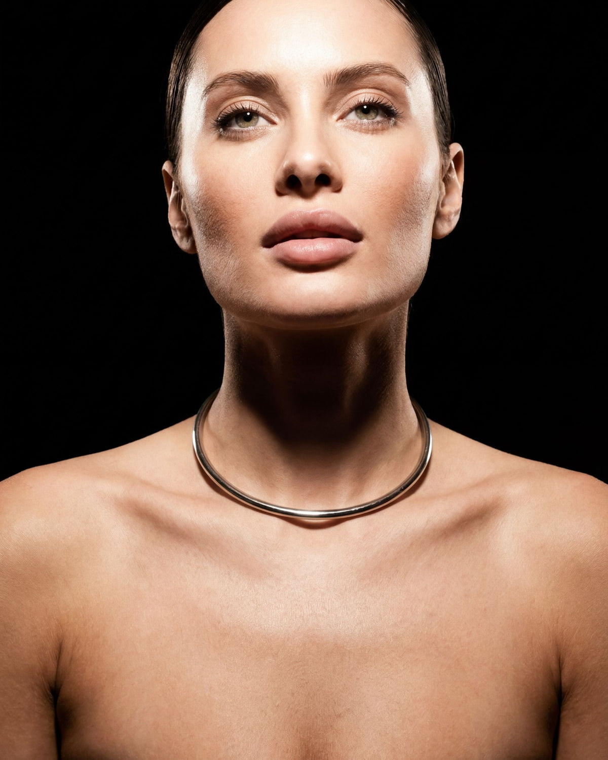 Arc Torque Collar Necklace - Silver